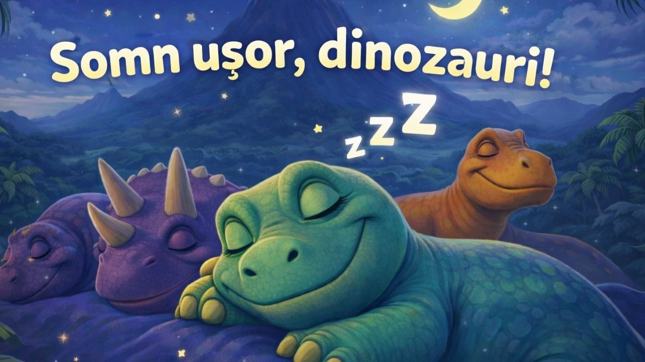 Poveste de somn cu dinozauri 🦕 |Ep.6: Somn uşor, dinozauri| Somn ușor copii |