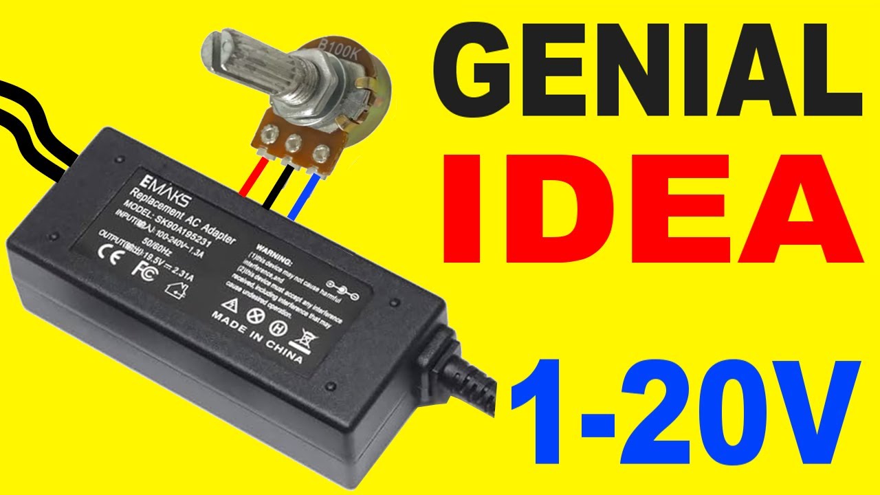 CONVERTIR CARGADOR DE LAPTOP EN FUENTE VARIABLE DE 1 A 20V