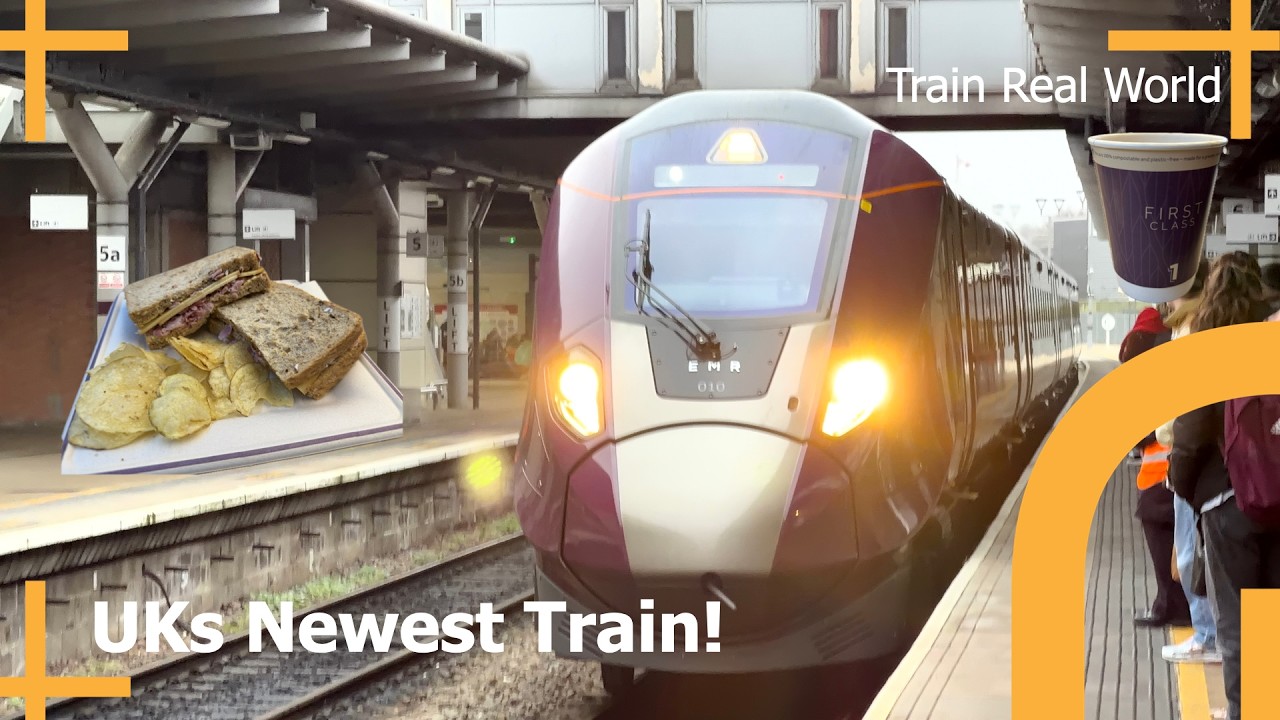 Новейший поезд Великобритании &mdash; на борту EMR Class 810 Aurora &mdash; в первом классе.