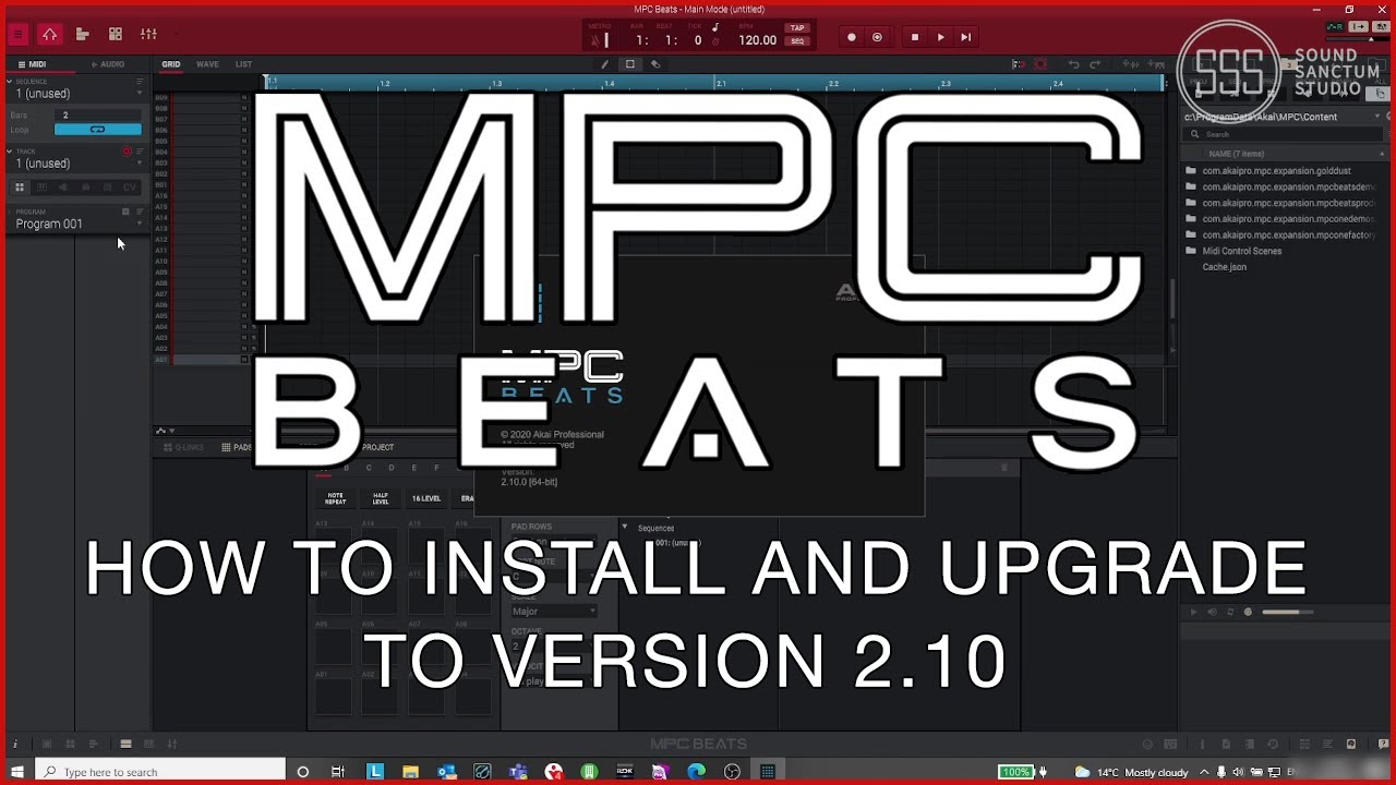 MPC BEATS TUTORIAL - HOW TO INSTALL AND UPGRADE TO 2.10