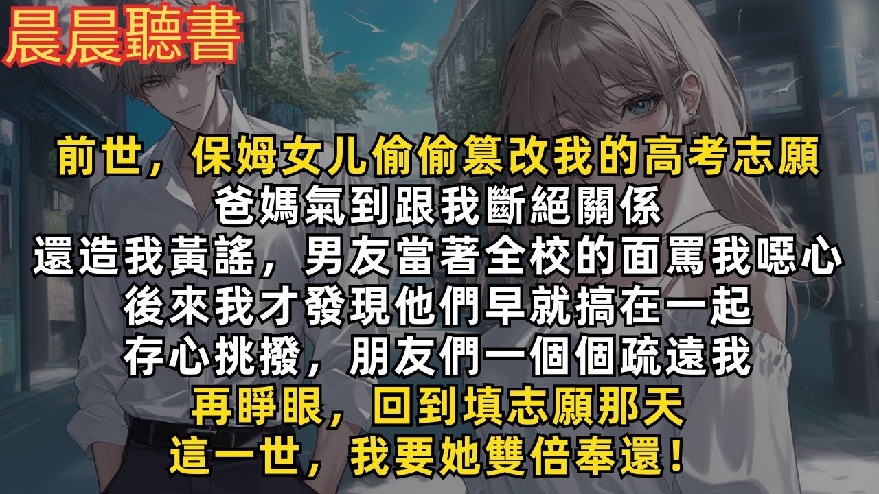 前世，保姆女儿偷偷篡改我的高考志願，爸媽氣到跟我斷絕關係；還和我男友搞在一起，造我黃謠，當著全校的面罵我噁心。再睜眼，這一世我要她雙倍奉還！