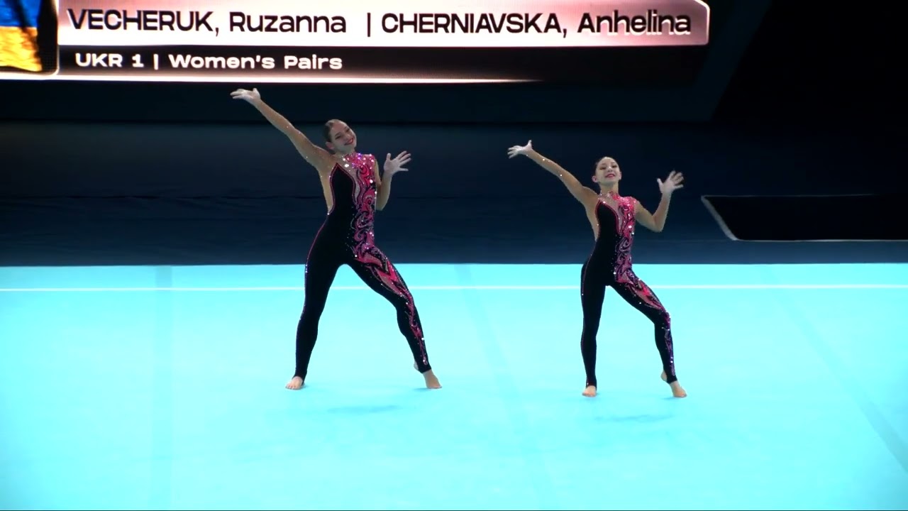 Ukraine (UKR) - 2024 Acrobatic Worlds, Guimaraes (POR) Dynamic Qualification  Women's Pair