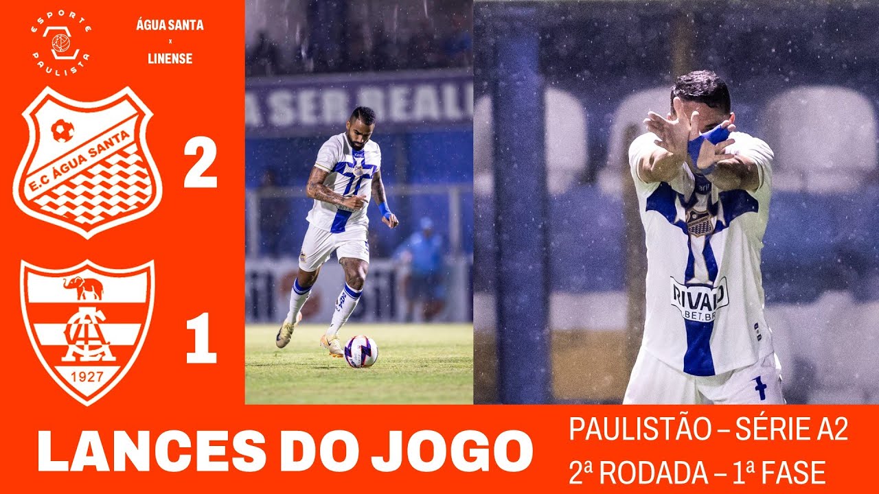 GOLS e LANCES DE ÁGUA SANTA 2x1 LINENSE - PAULISTÃO A2 | 2026 - 2ª RODADA - IMAGENS: FPF