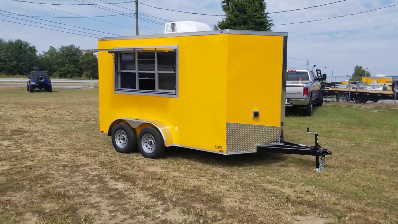 7 x 12 enclosed concession vending trailer shell