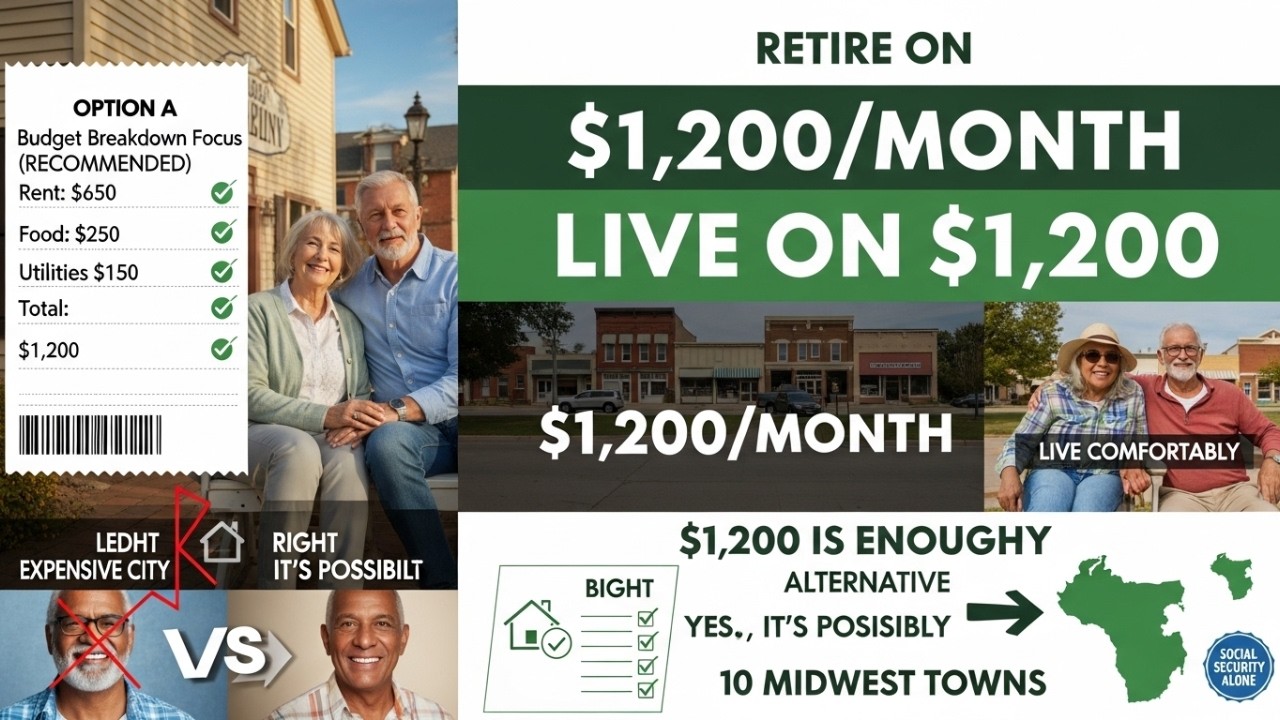 10 Midwestern Towns Where You Can RETIRE on $1,200/Month