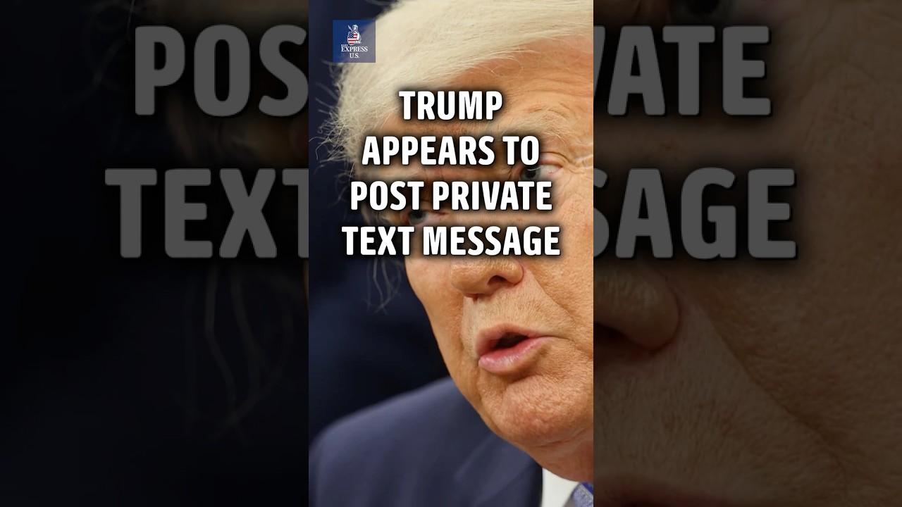 Trump appears to post private text message on Truth Social