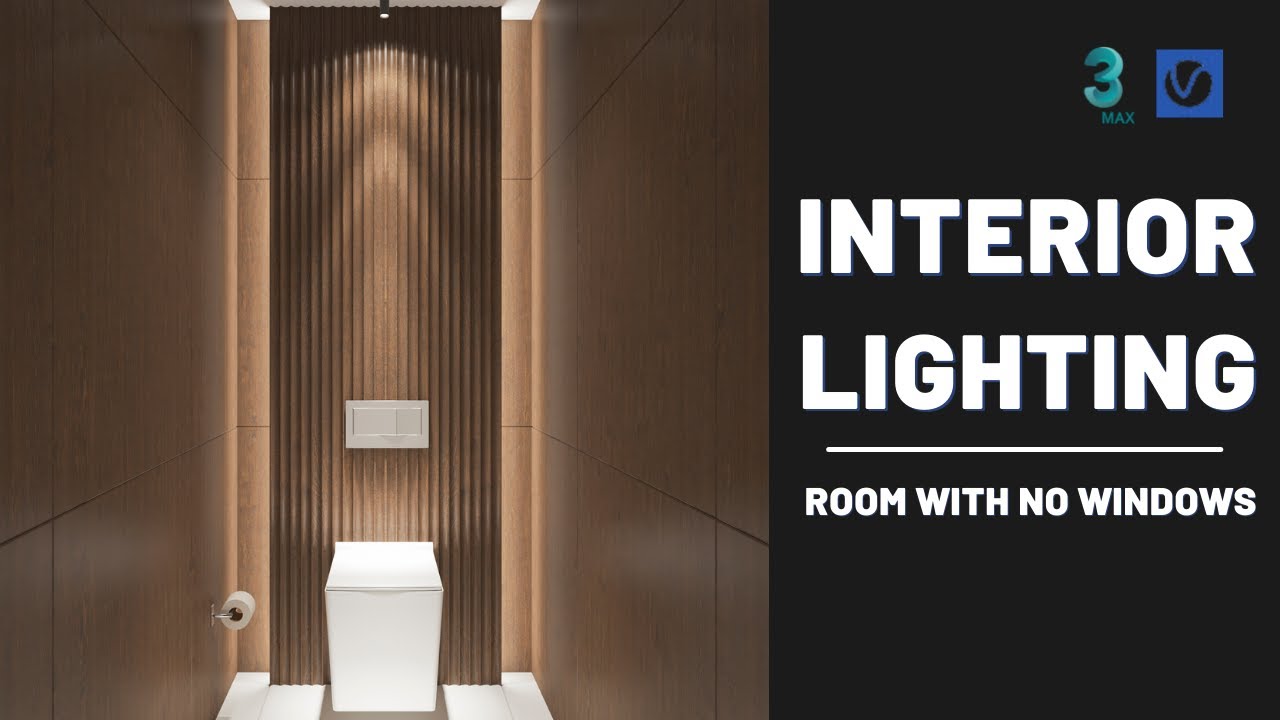 Interior lighting in V-Ray 5.1 & 3ds Max 2020 | Bathroom with NO windows