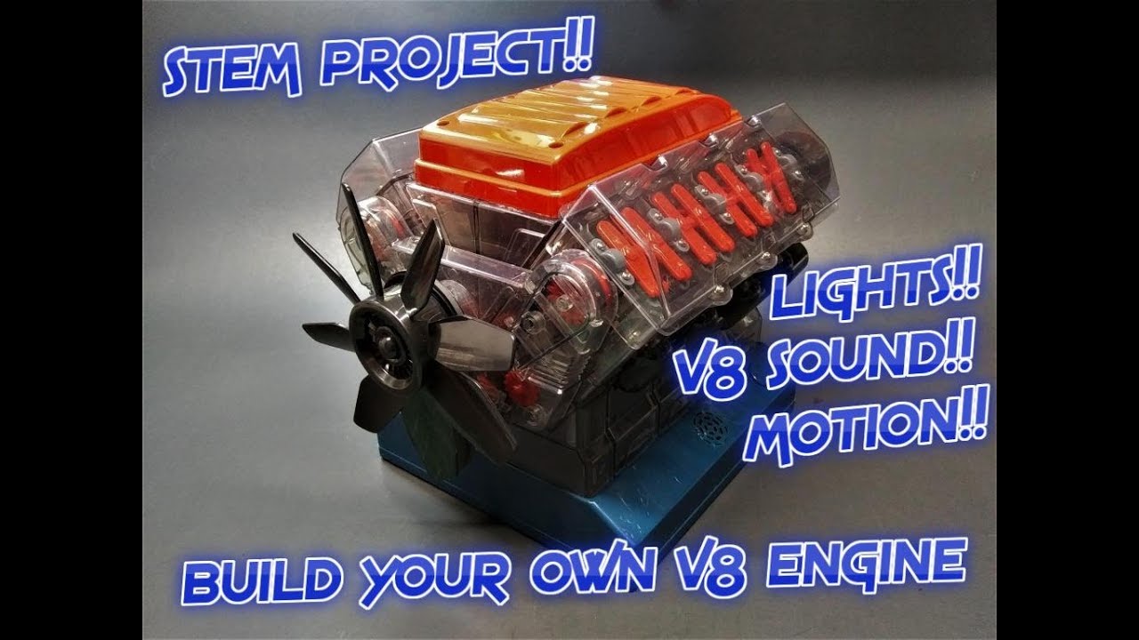 StemNex 1/4 Scale Visible V8 Engine Model Kit Build Review Banggood Playz DISCOUNT CODE