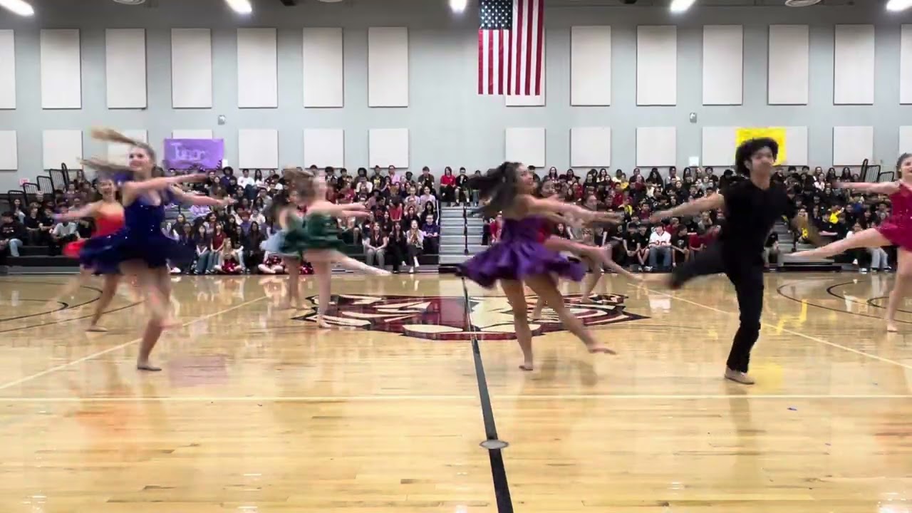 Varsity Dance Team performance at 9/18/25 assembly 