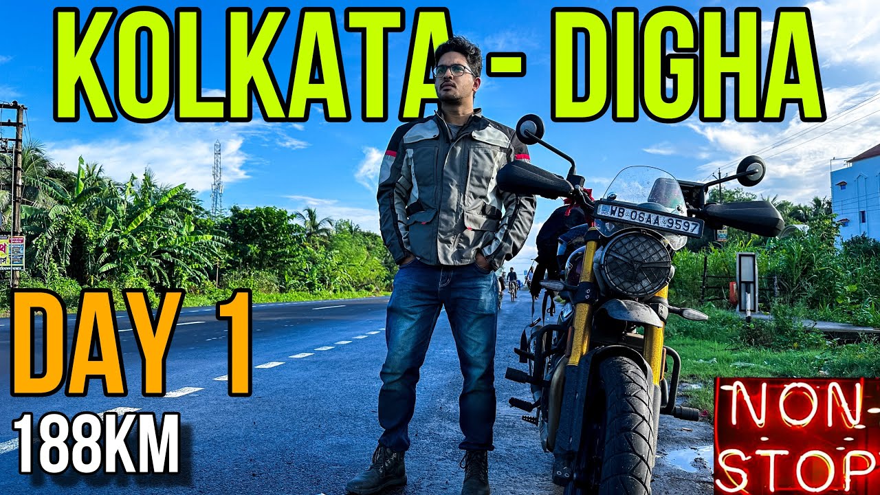 Kolkata to Digha By Bike || NonStop 188Km || Digha Tour Guide || Motovlog || Weekend Destination