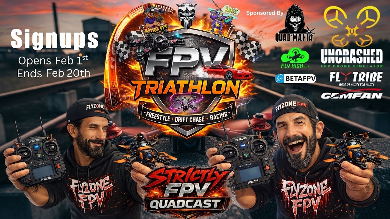 STRICTLY FPV QUADCAST🔥 | 2nd Giveaway - Uncrashed Sim Keys | FPV Triathlon Comp 2026 @Gemfanhobby