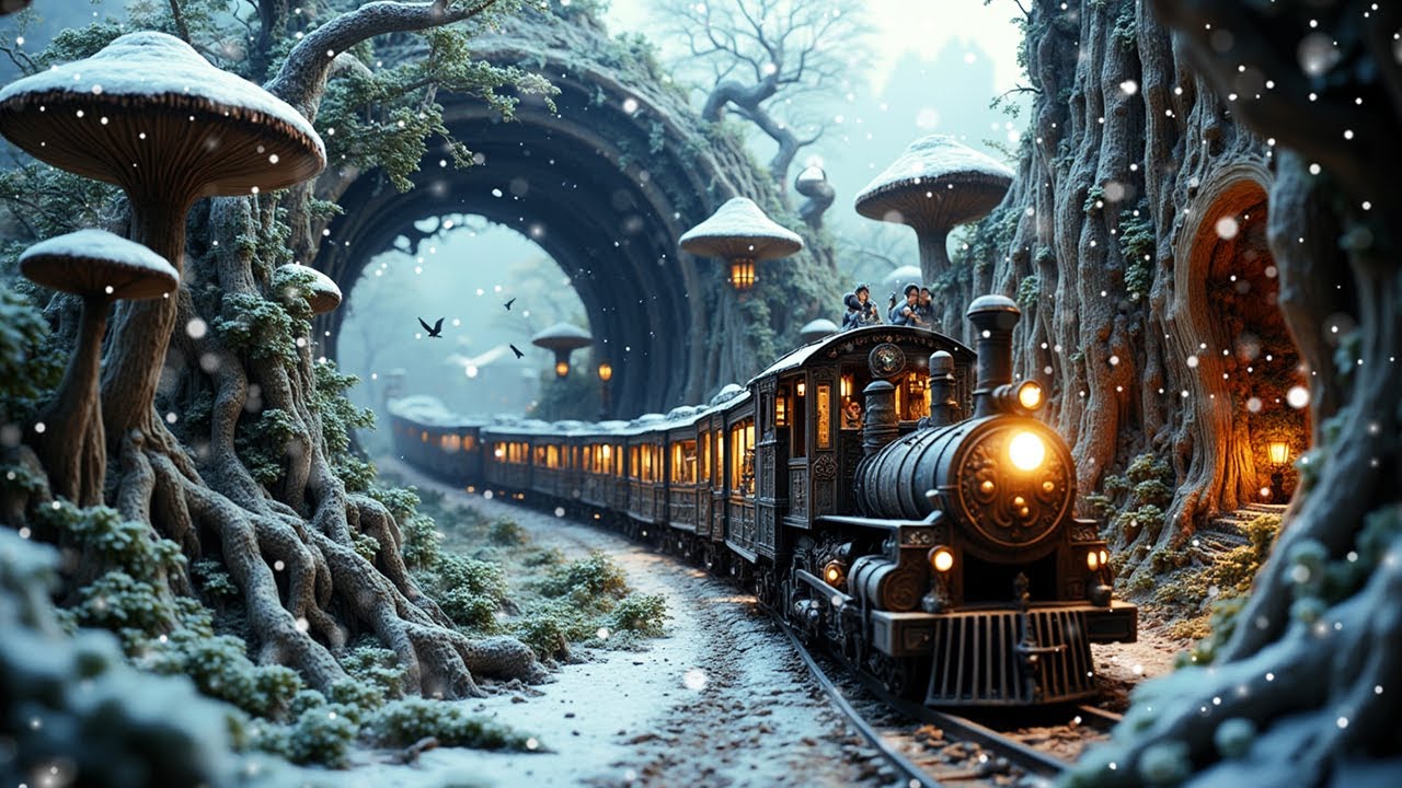 Forest Train Journey in Winter | Echoes of the Ancient Forest
