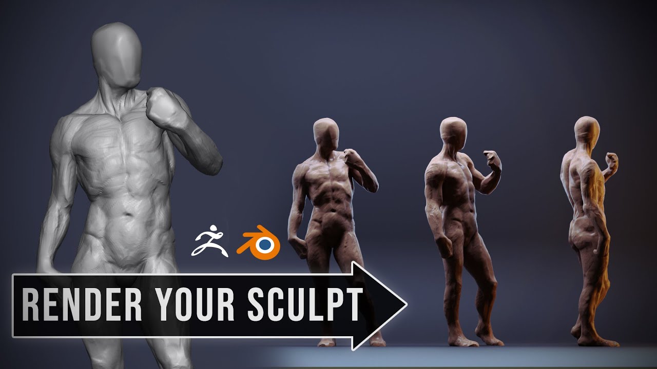 Lighting & Rendering your digital sculpture with Blender and Cycles.