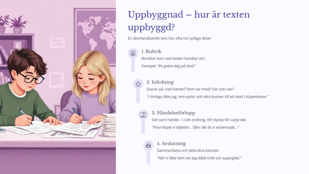 Vad är en återberättande text