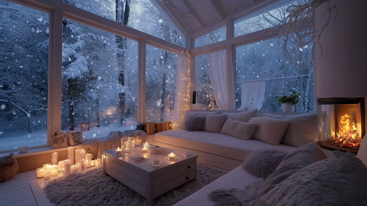 Winter Snowfall Piano ❄️ 3H Relaxing Ambience for Concentration, Study & Stress Relief