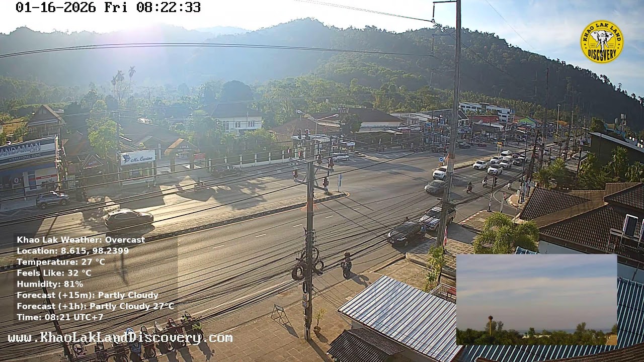 🔴 Khao Lak Webcam - Phang Nga, Thailand 🇹🇭 16-Jan-2026 