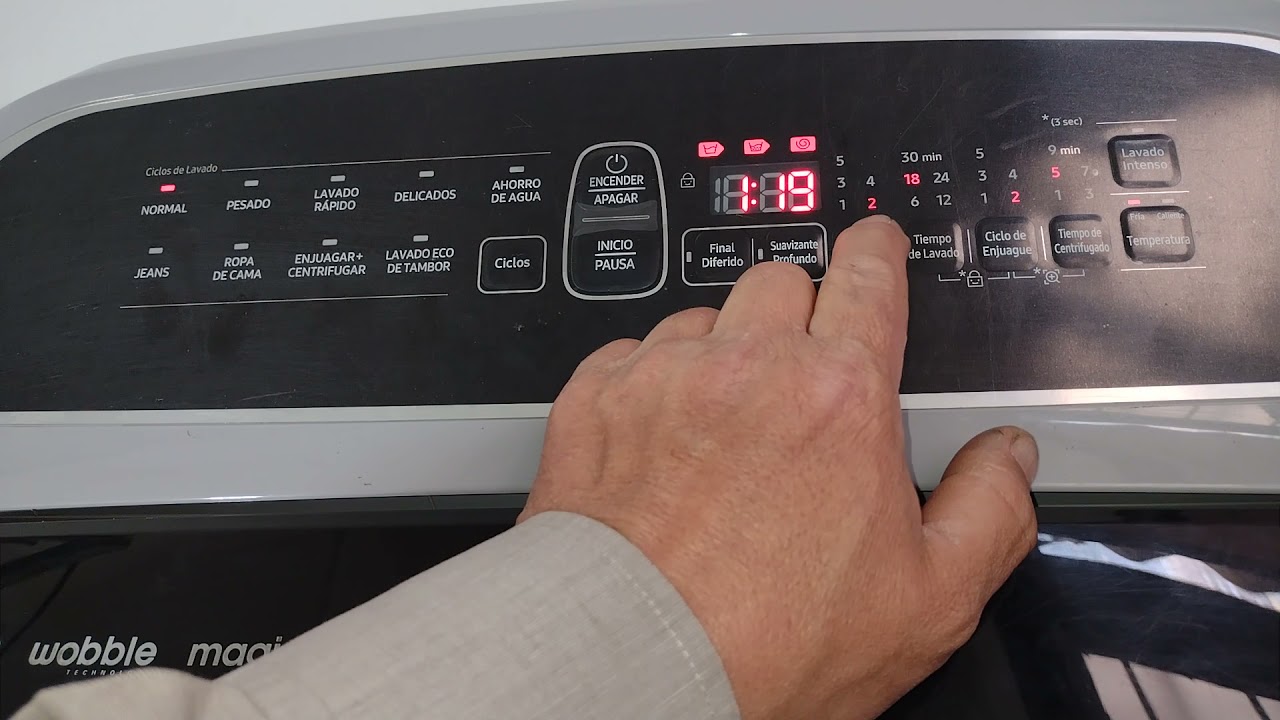 cómo manejar lavadora Samsung DIGITAL último modelo  13 , 15 , 17 , 19 kilos