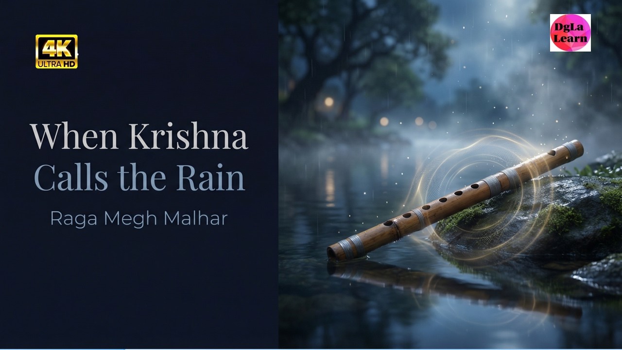 Rain-Inspired Flute Meditation – Raga Megh Malhar for Deep Relaxation 4K 1Hr