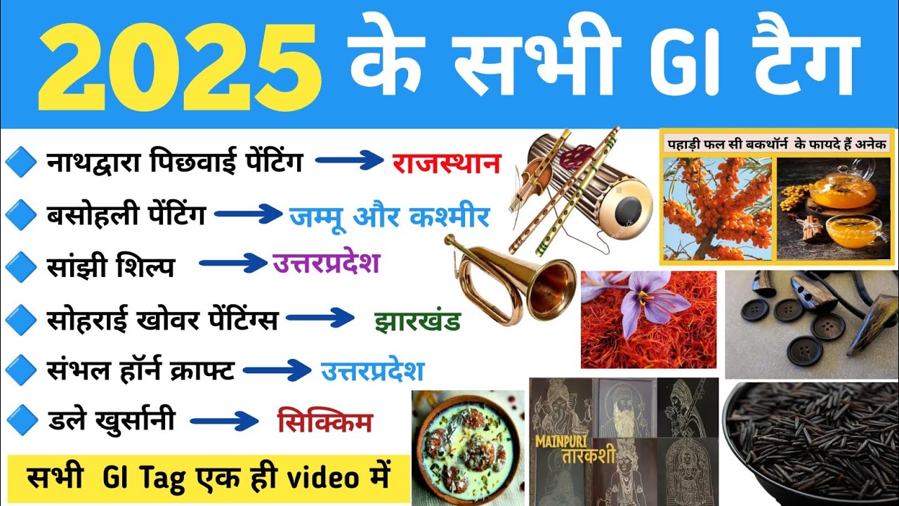 Important Gl Tag 2025 | GI Tag kya hai  | GI Tag 2025 Current Affairs |  GI Tag Current Affairs 2026