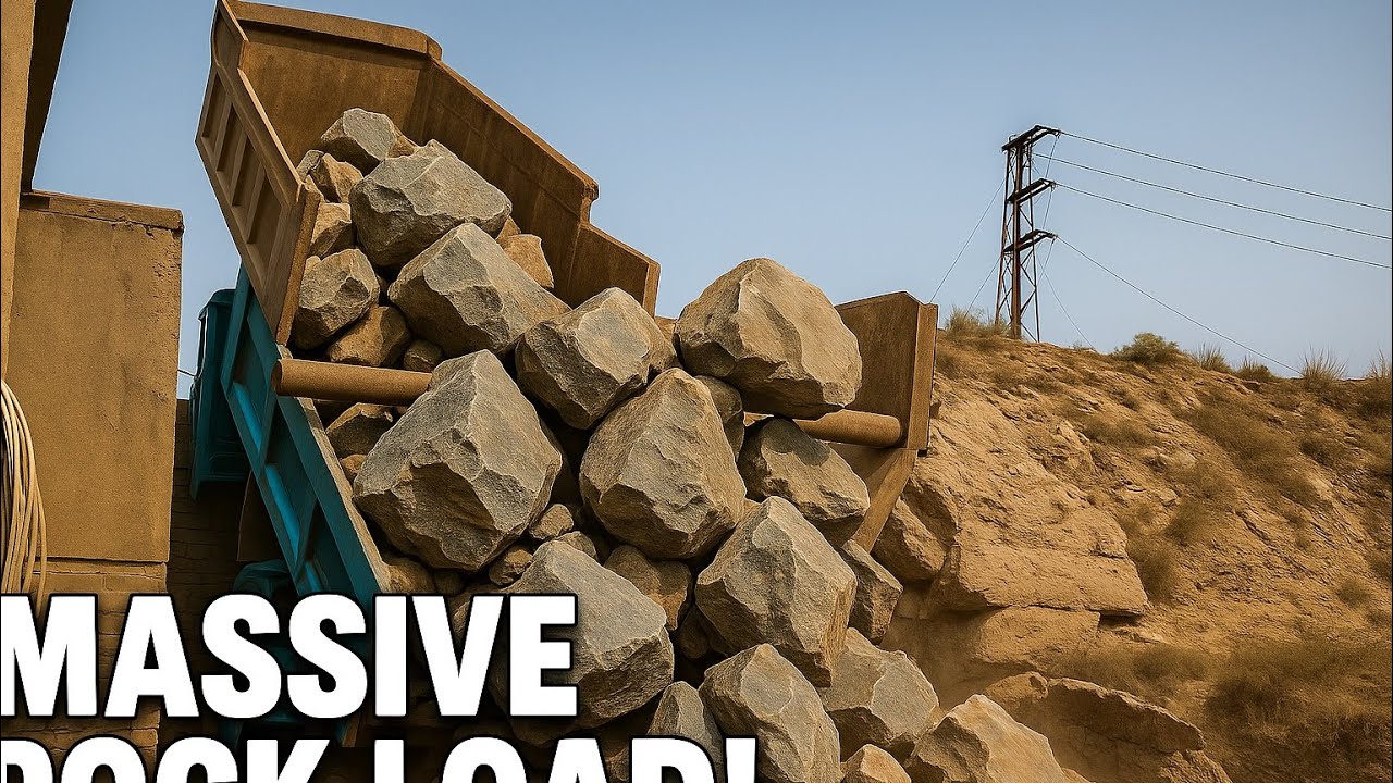 PLAYING with GIANT Rocks! ASMR Rock Quarry CRUSHING Operations - Primary Jaw Crusher in Action.