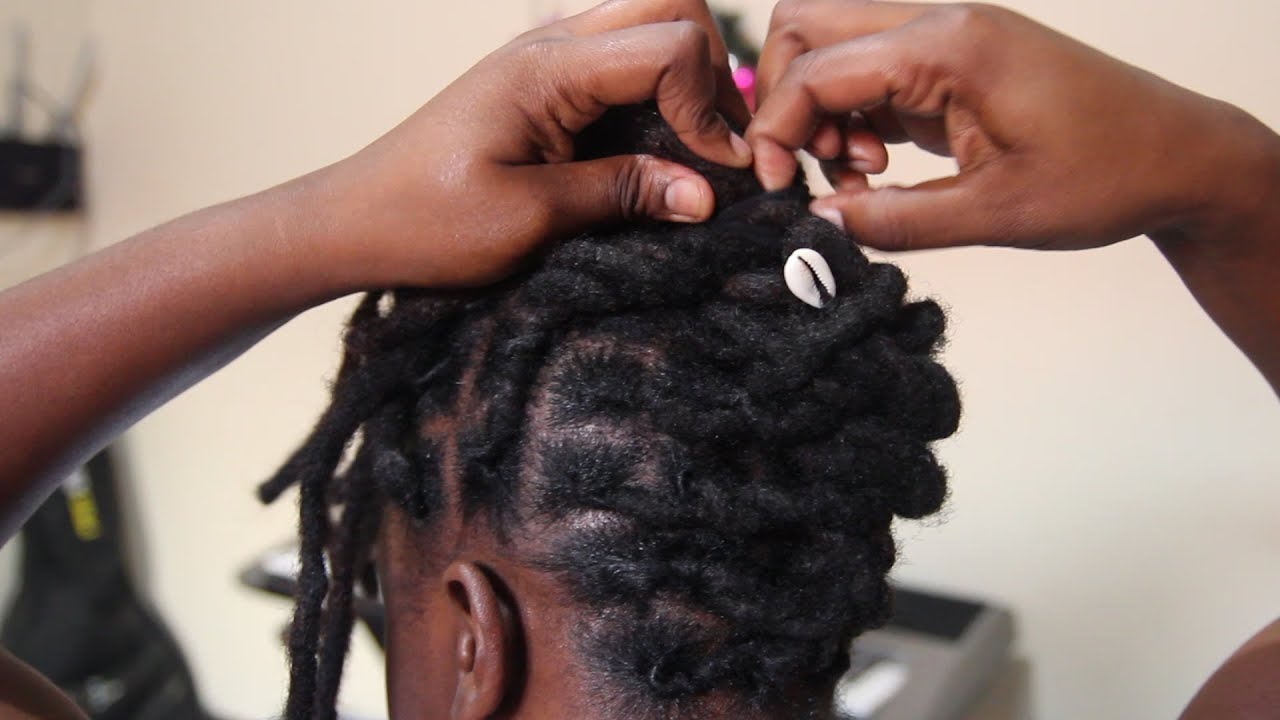 STYLING A FRESH RETWIST - Updo on thick locs