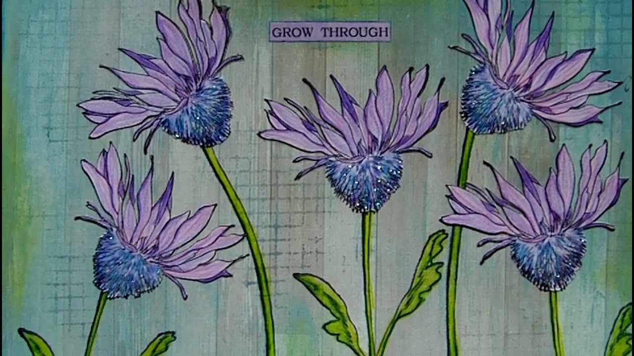 Mixed Media Art Journal Page - Grow Through What You Grow Through
