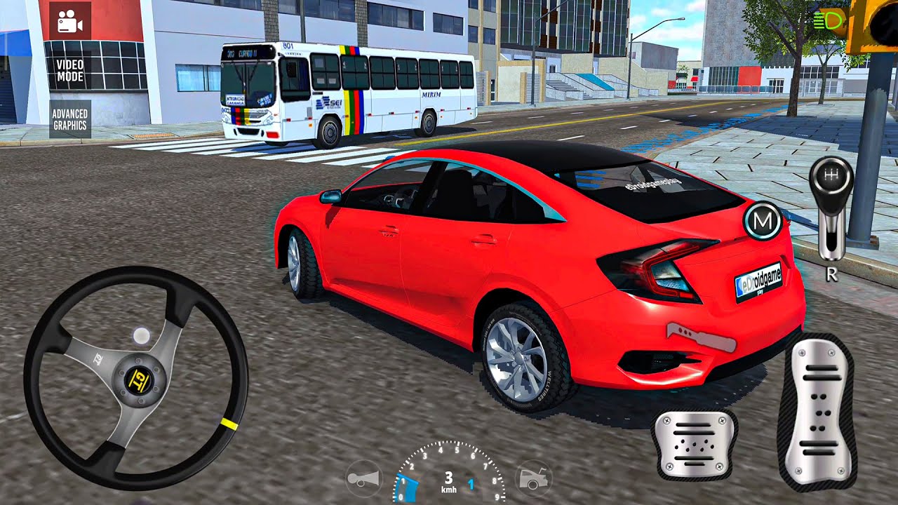 New Red Car Traffic Driving 3D: Master pro parking city driving - car game android gameplay
