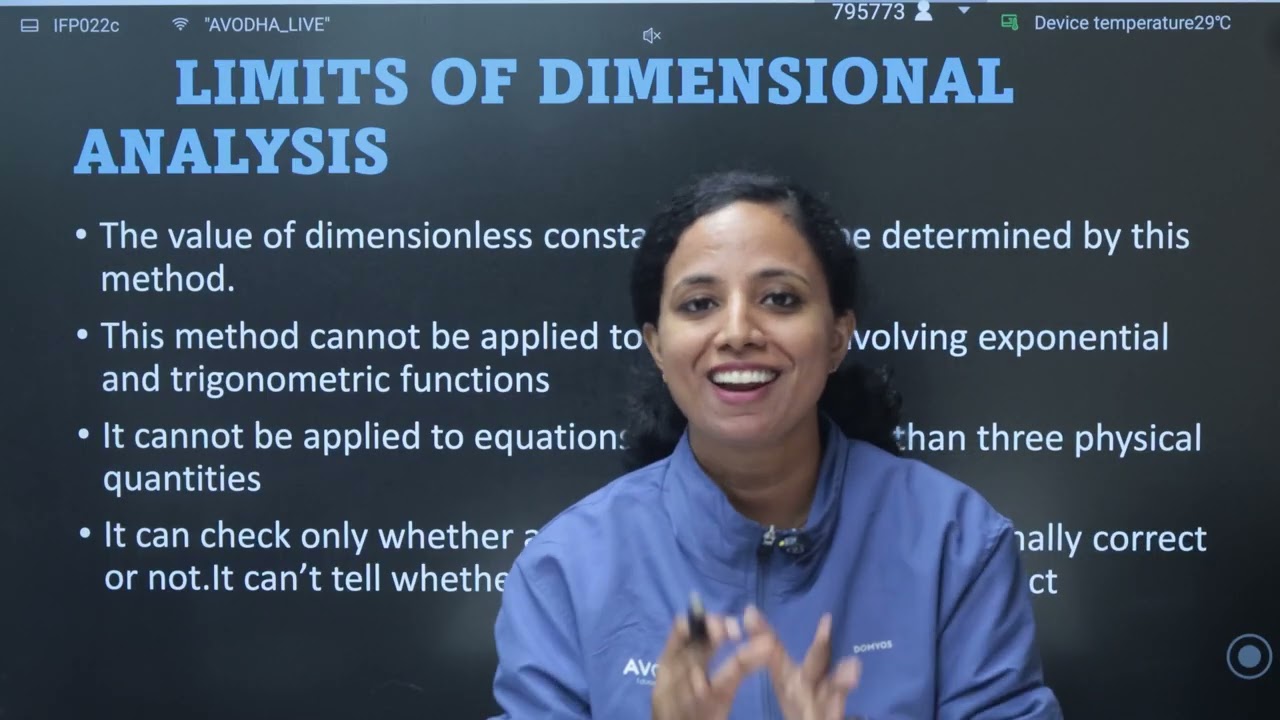 +1 Physics | Chap- 1 Unit And Measurement |Dimentional Analysis & Applications |Avodha Free Learning