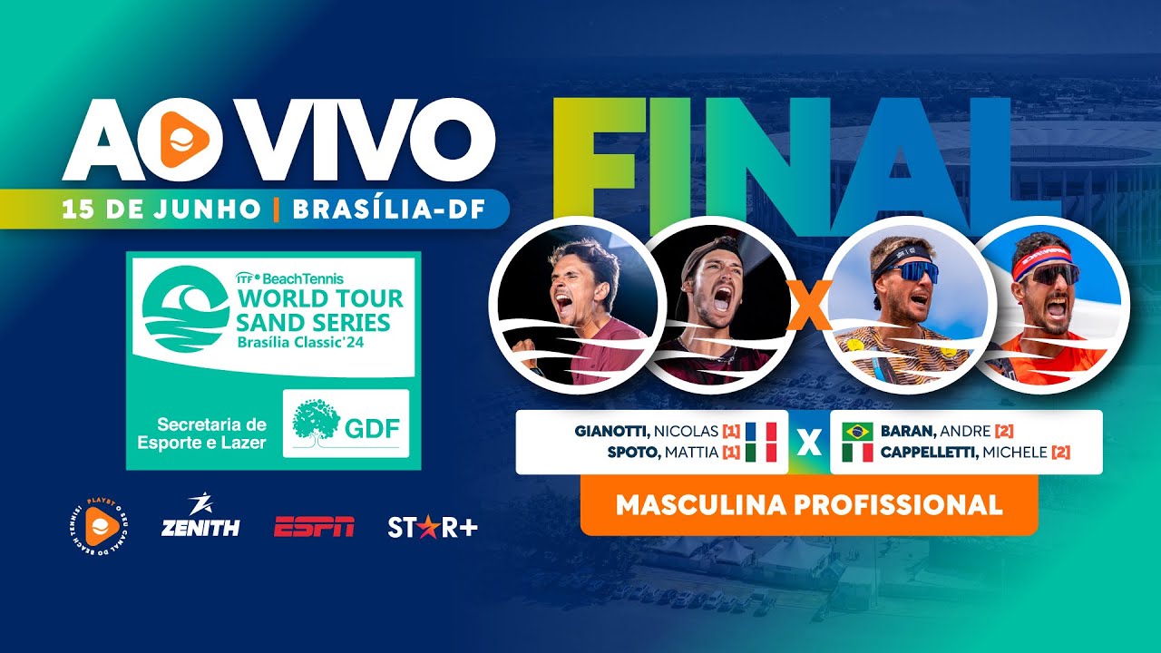 FINAL: NICOLAS GIANOTTI/ MATTIA SPOTO X ANDRE BARAN/ MICHELE CAPPELLETTI - ITF SAND SERIES BRASÍLIA