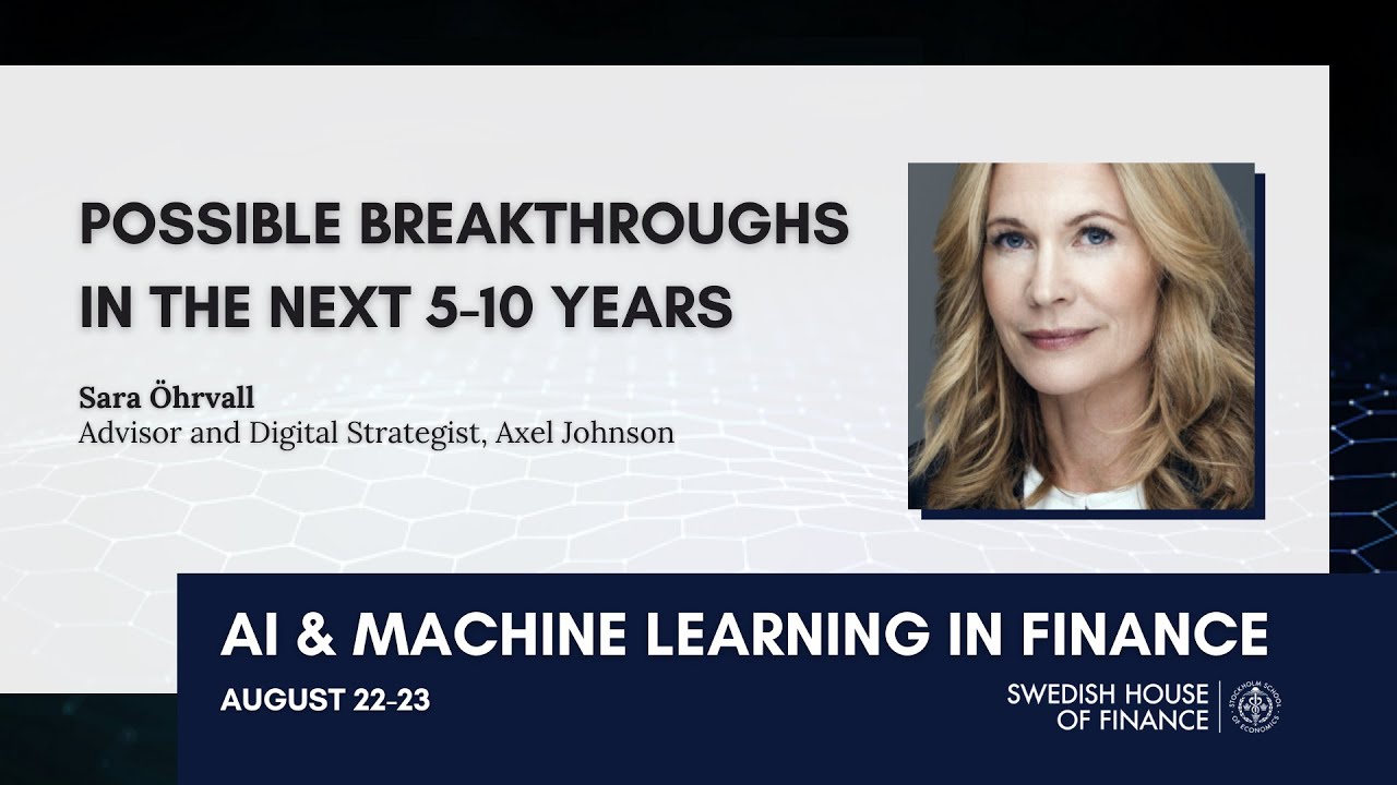 AI & Machine Learning in Finance: “Possible breakthroughs in the next 5-10 years”