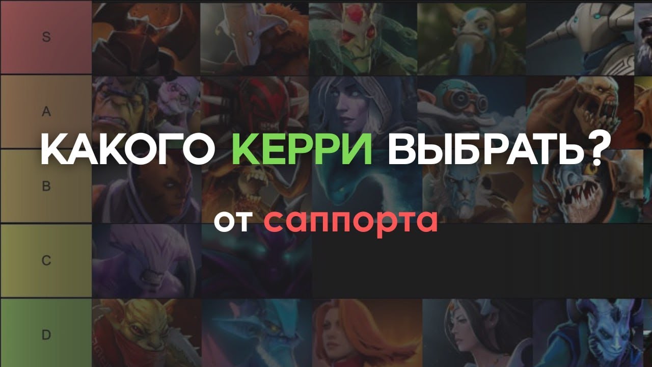 Лучшие керри герои для новичков, тир лист от саппорта с опытом