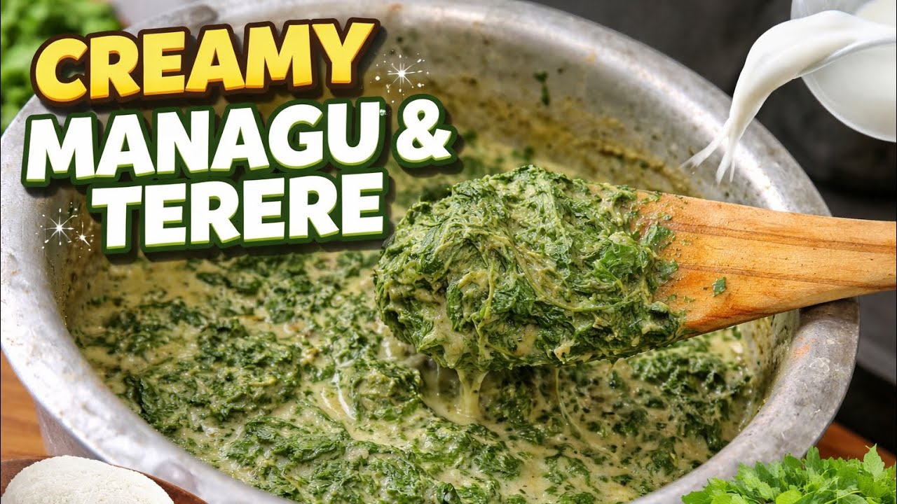 How to Cook Managu & Terere with Milk | Rich Kenyan Greens Recipe