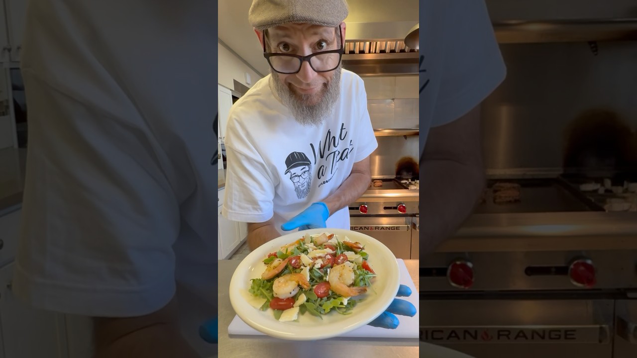 Grilled Prawn Salad with Honey Lemon Vinaigrette