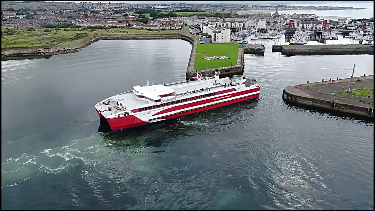 The Catamaran Ferry Alfred Arriving At Ardrossan