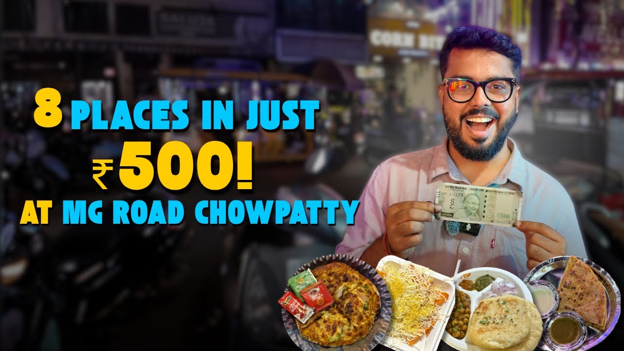Can You Believe We Tried 8 Food Places in Just ₹500?! 😱 | MG Road Chowpatty Raipur