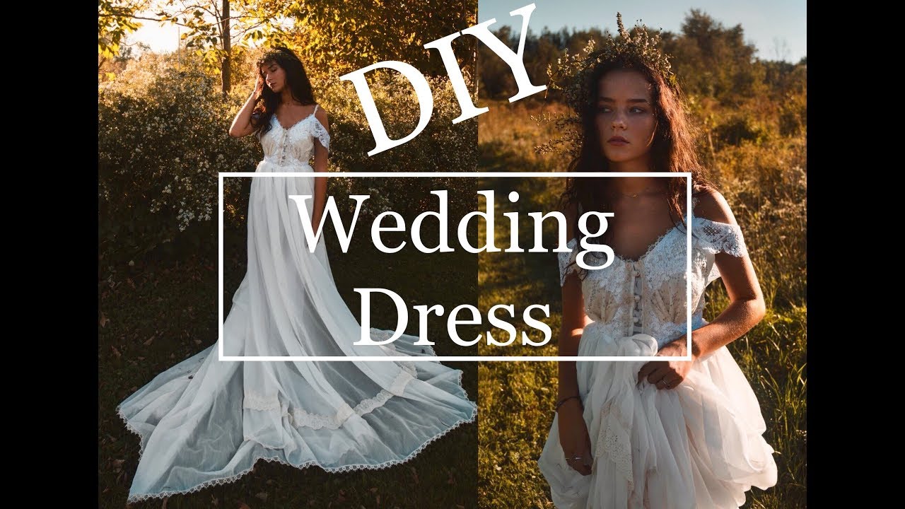 DIY!! BOHO Wedding Dress! made from thrifted curtains! under $15
