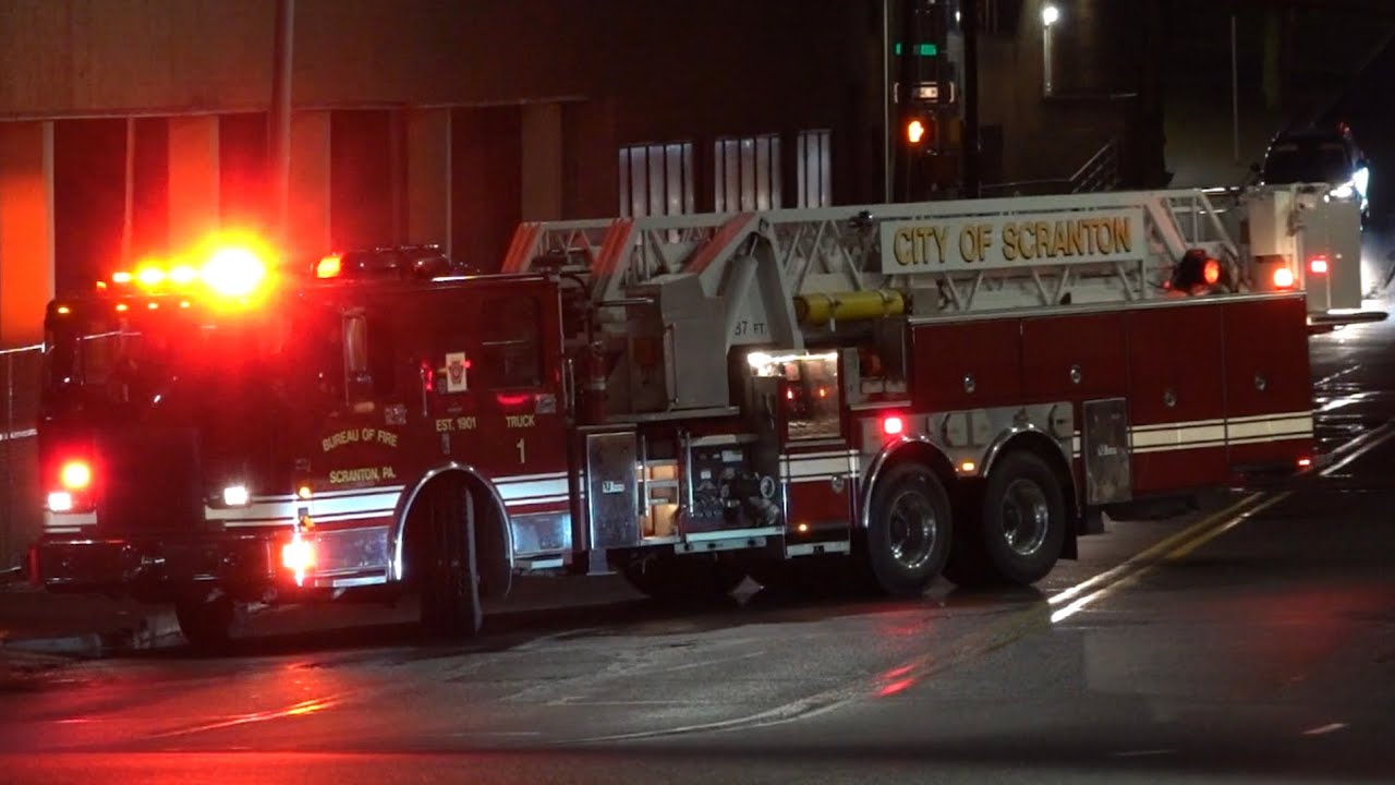 Scranton Fire Department Car 21, Engine 4 & Truck 1 Responding 1/3/23