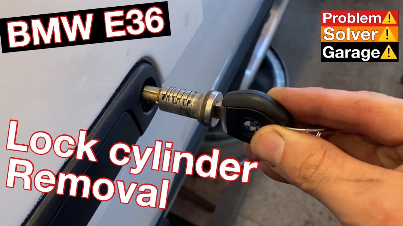 BMW E36 (Lock cylinder removal) How to remove BMW E36 door handle lock cylinder