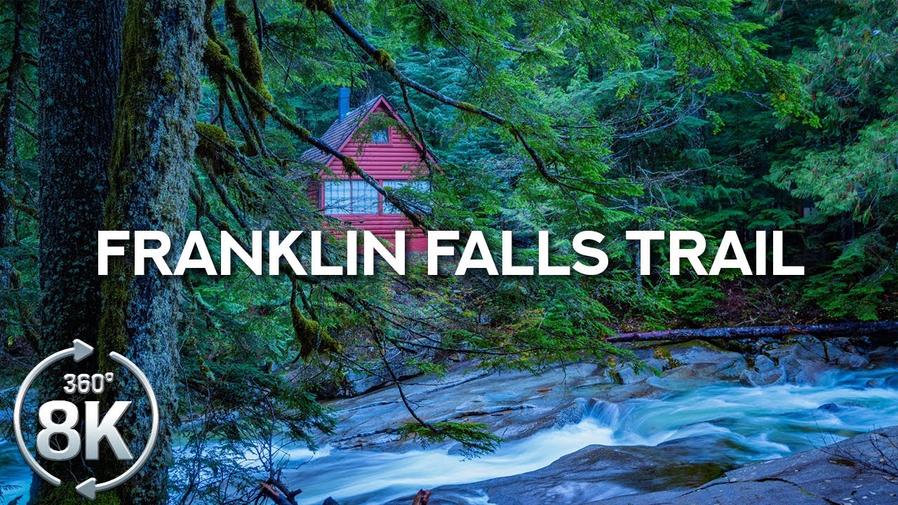 8K 360° VR Franklin Falls Trail Walk | Immersive Pacific Northwest Nature