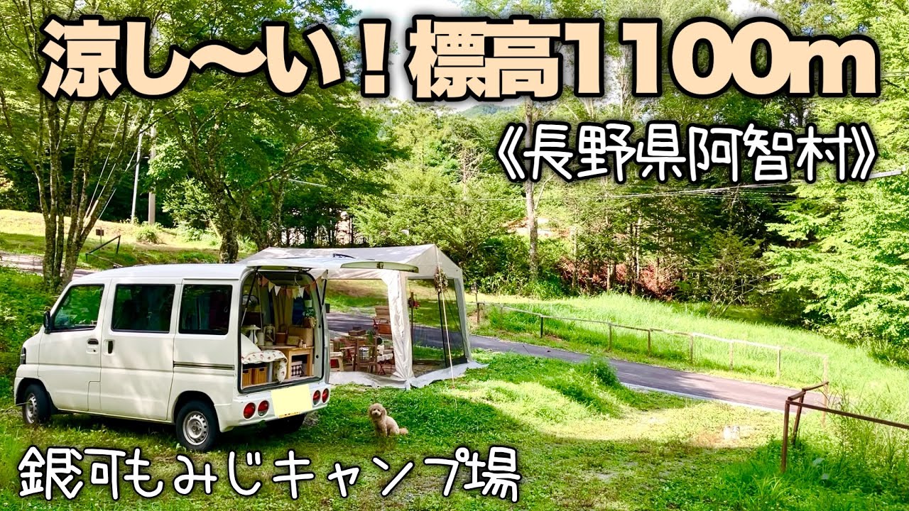 【車中泊キャンプ】夜は17℃！/おんな1人と1匹/銀河もみじキャンプ場/ちくわ磯辺揚げ/すしのこピクルス