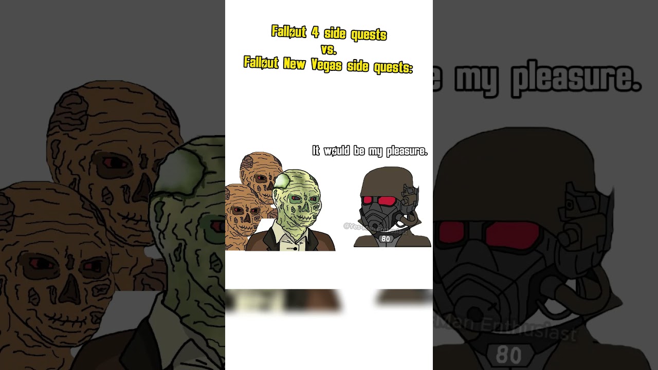 Fallout 4 side quests vs. Fallout new vegas side quests: #fallout #memes #shorts #fallout4
