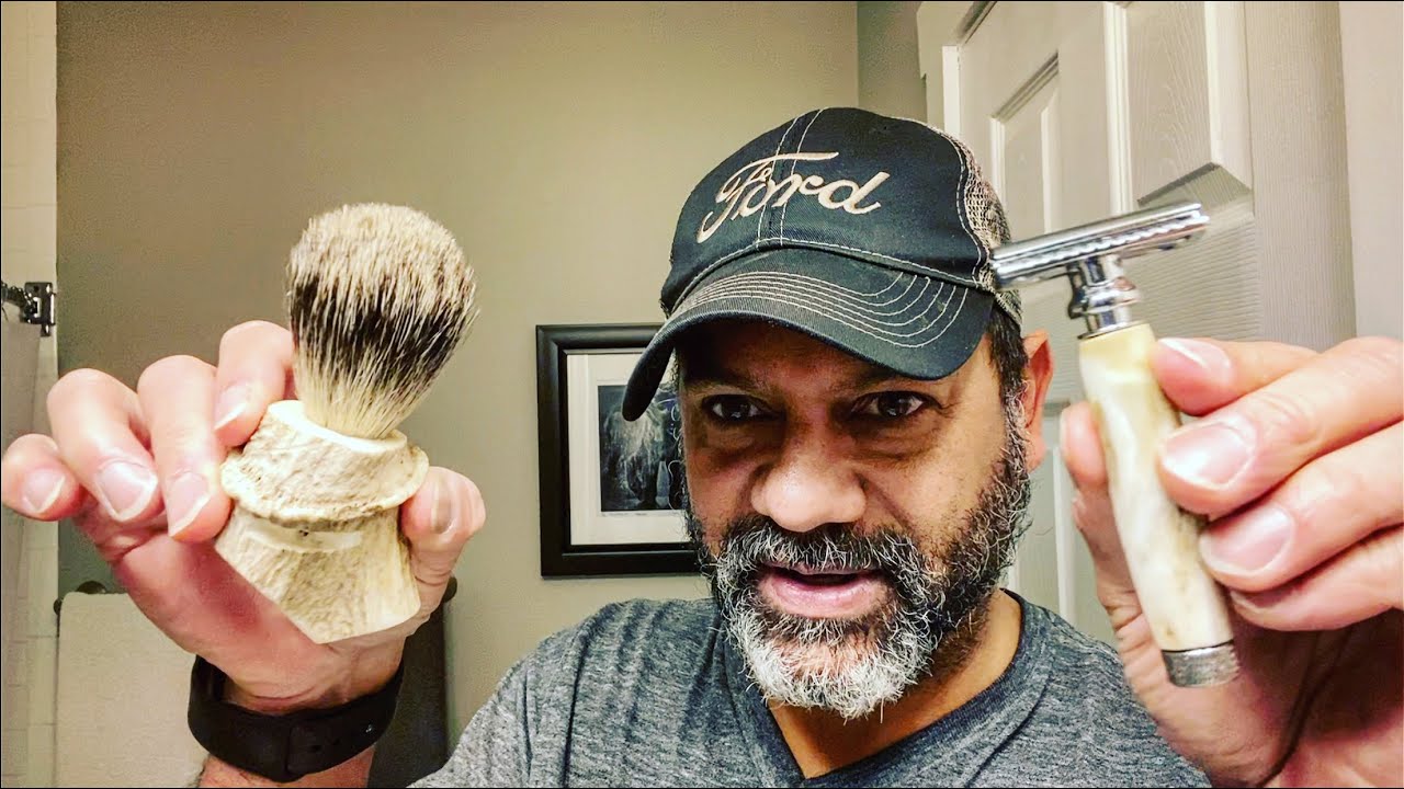 The hunter’s Deer Antler DE Safety Razor shave set from lutzshop.com — average guy tested #APPROVED