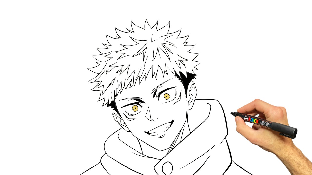 How to Draw Yuji Itadori | Step by Step Anime Drawing Tutorial