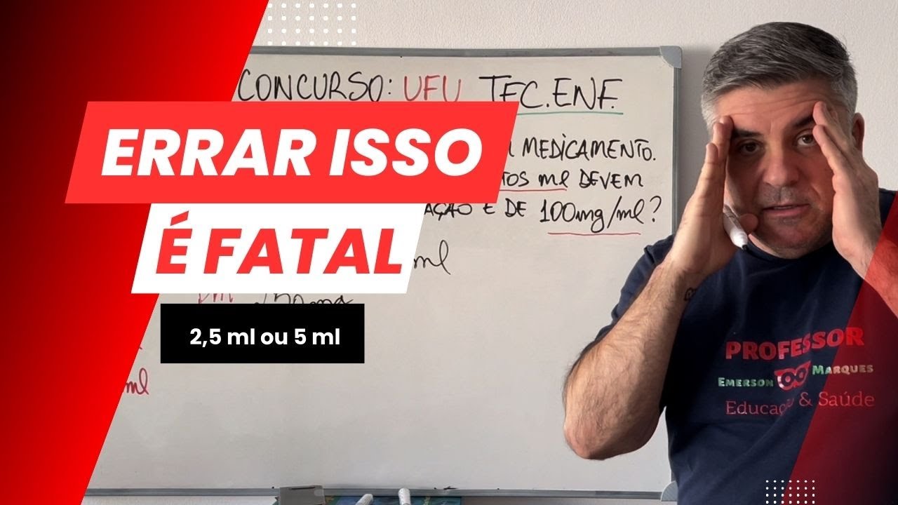 Nunca mais erre cálculo de dose em concursos!