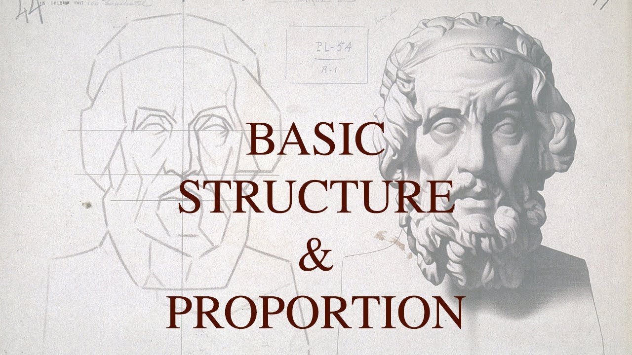 Greek Sculpture Cast Drawing - step by step guide to face structure and proportion for beginners