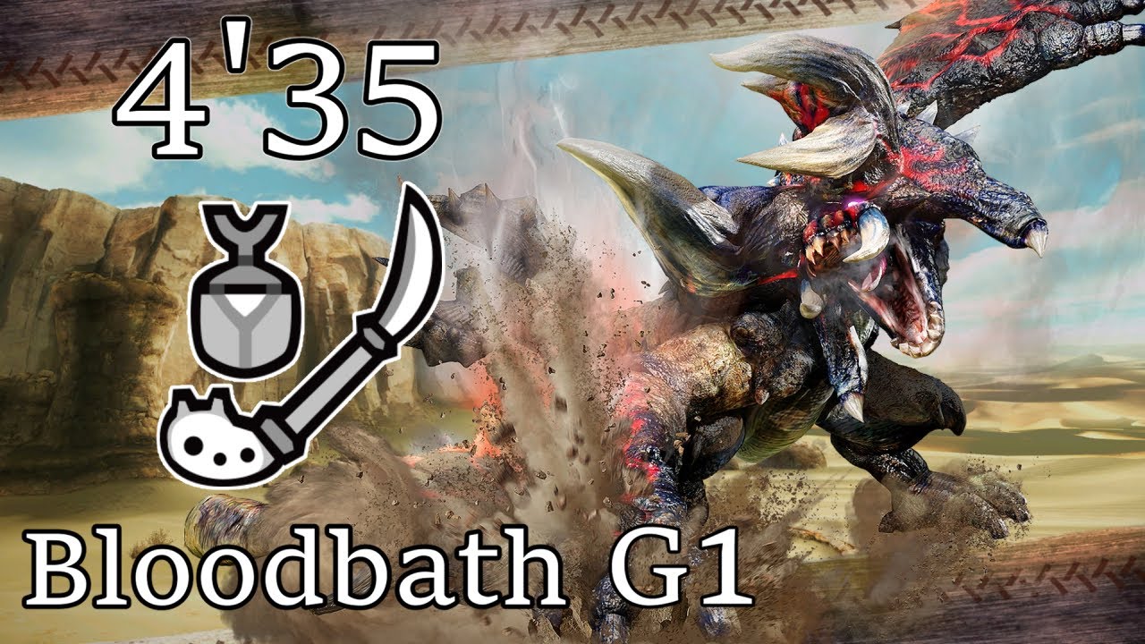 MHGU/MHXX Bloodbath G1 Solo TA[Valor Insect Glaive][4'35