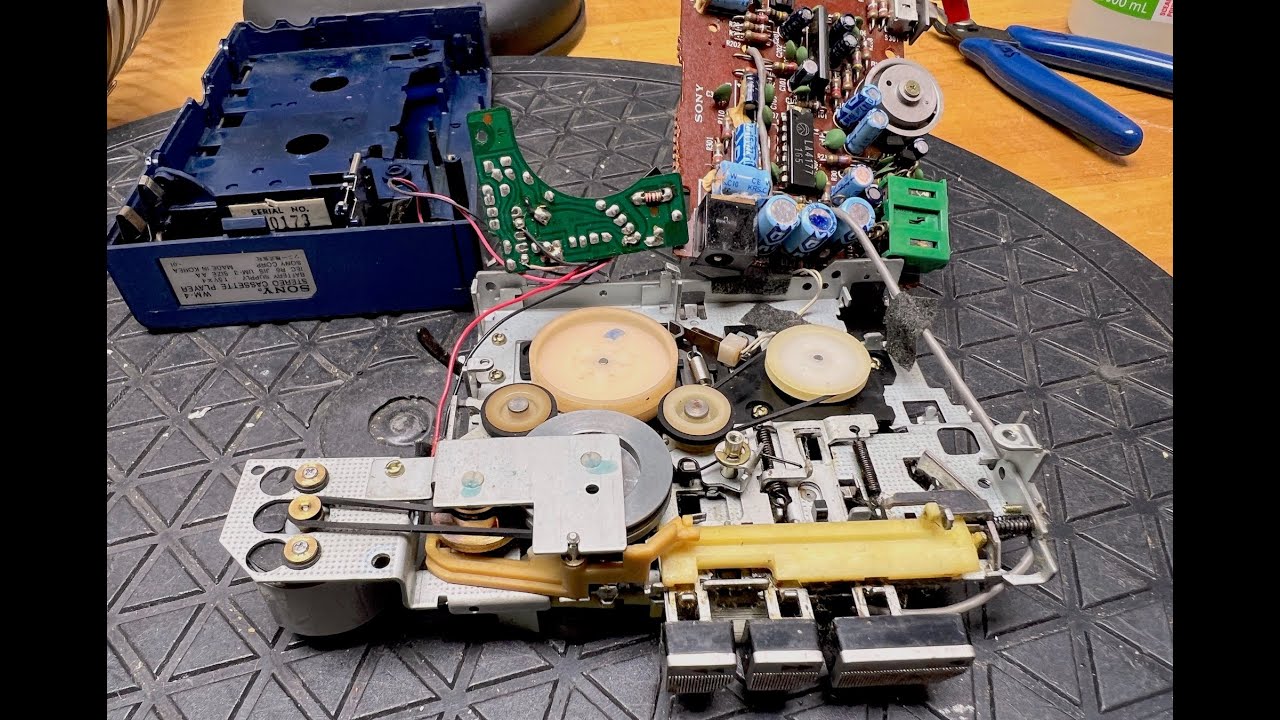 Repairing a Sony Walkman 4 (WM-4) Portable Cassette Tape Player after a visit from my Neighbour