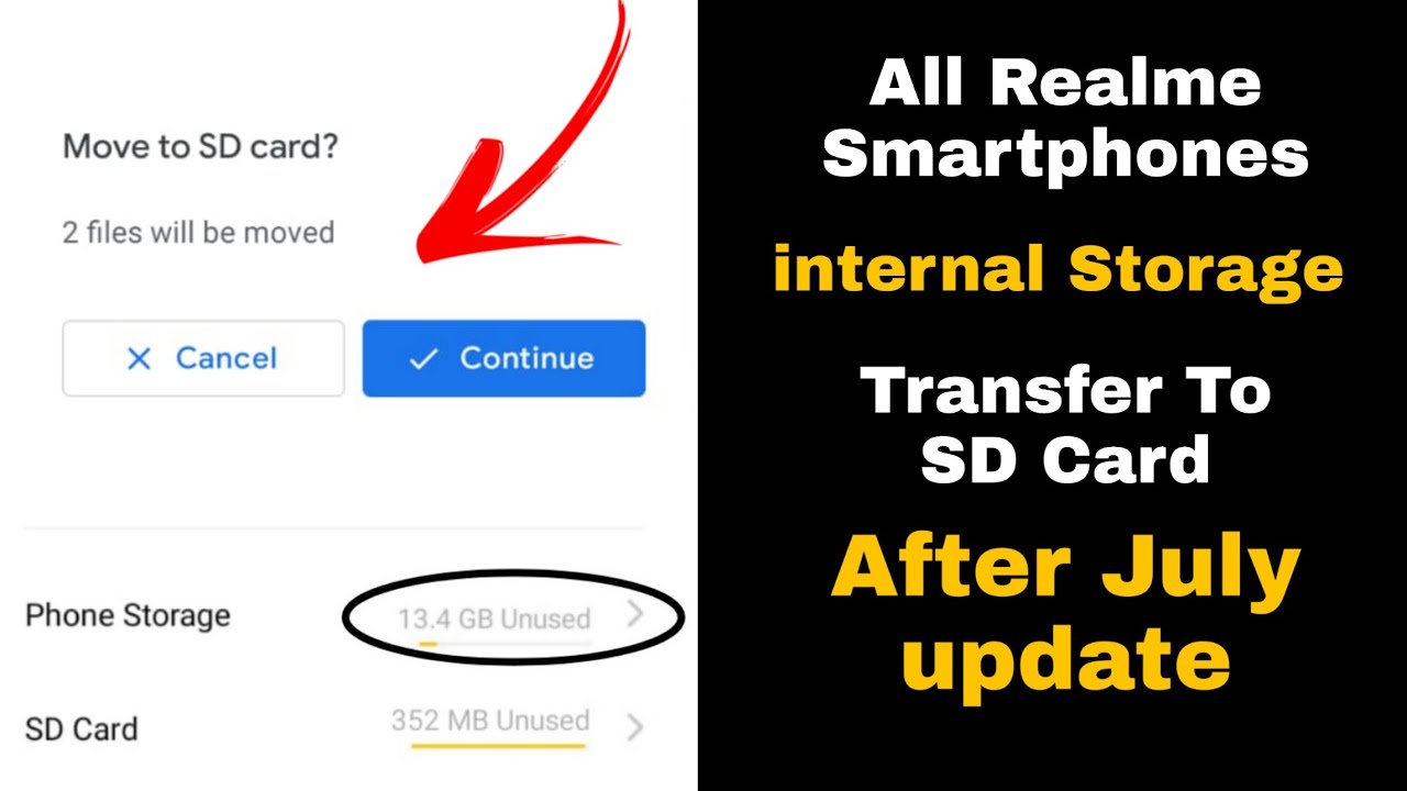 Realme C1 All Data Transfer To SD Card After July Update: Easy Method, C1+C2 Storage Problem Solved