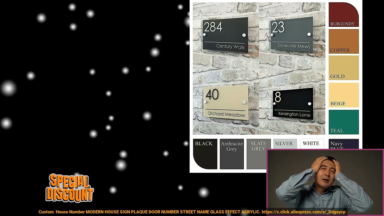 1005002340801471 Custom  House Number MODERN HOUSE SIGN PLAQUE DOOR NUMBER STREET NAME