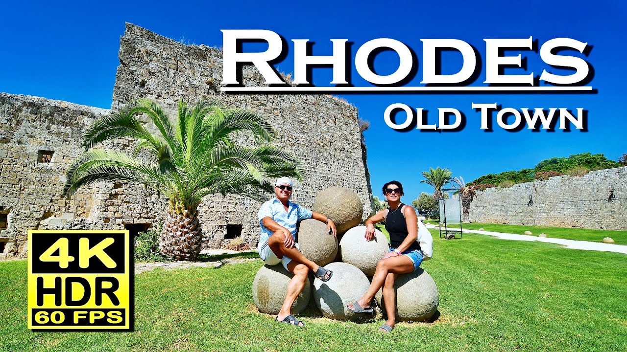 Rhodes Old Town , Medieval city , Medieval Clock Tower 4K 60fps HDR 💖 The best places 👀 Walking tour